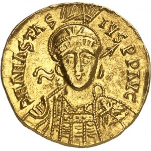 Francs, Clovis Ier (481-511). Solidus au nom d’Anastase ND (c.510), Gaule.