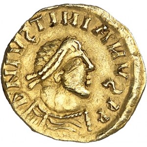 Franks, Childebert I (524-558). Tremissis in the name of Justinian ND (c.540-550), Gaul.