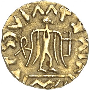 Francs, Gontran roi des Orléanais (561-592). Trémissis ND (c.580), Lyon ?