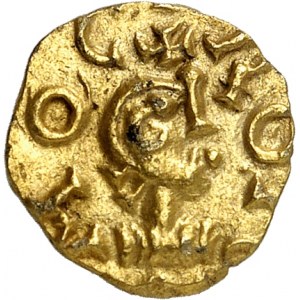 Neustria, Rouen, Bertechramnus monetary. Tremissis ND (600-650), Rouen.