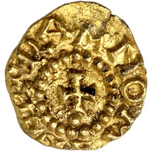 Neustria, Rouen, Bertechramnus monetary. Tremissis ND (600-650), Rouen.