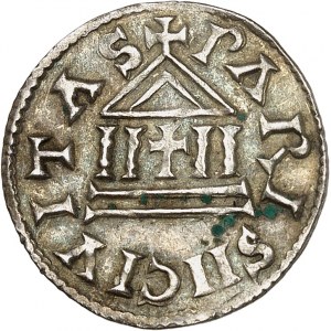 Charles II the Bald (840-877). Denarius at the ND temple, Paris.