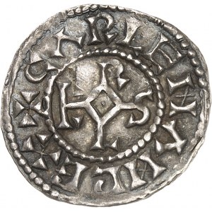 Carloman II (879-884). Denier ND, Troyes.