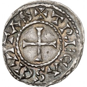 Carloman II (879-884). Denier ND, Troyes.
