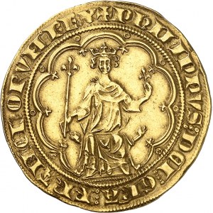 Philippe IV, dit Philippe le Bel (1285-1314). Denier d’or à la masse, ou masse d’or, 1ère émission ND (1296-1310).