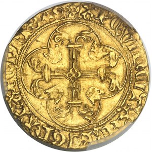 Charles VII (1422-1461). Écu d’or à la couronne 3e type, ou écu neuf, 6e émission ND (1450-1461), Limoges.