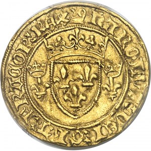 Charles VII (1422-1461). Écu d’or au briquet, 1er type ND (1437-1438), Dijon.