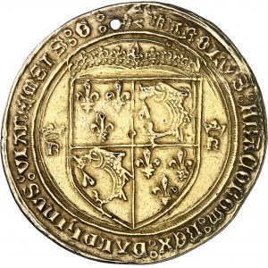 Charles VIII (1483-1498). Grand jeton ou pièce de plaisir, à l’occasion du passage du Roi en Dauphiné, étape de l’expédition militaire d’Italie ND (c.1494), Romans.