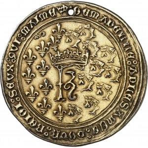Charles VIII (1483-1498). Grand jeton ou pièce de plaisir, à l’occasion du passage du Roi en Dauphiné, étape de l’expédition militaire d’Italie ND (c.1494), Romans.