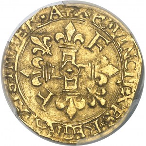 François Ier (1515-1547). Écu d’or au soleil, 7e type, 3e émission ND, La Rochelle.