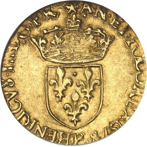 Henri III (1574-1589). Écu d’or au soleil 3e type 1578, P, Dijon.