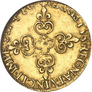 Henri III (1574-1589). Écu d’or au soleil 3e type 1578, P, Dijon.