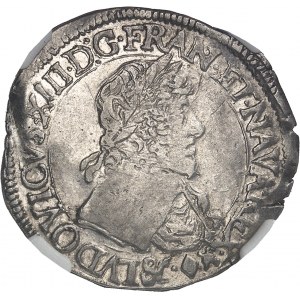 Louis XIII (1610-1643). Demi-franc, 13e type 1641, &, Aix-en-Provence.
