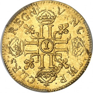 Louis XIV (1643-1715). Louis d’or à la mèche longue 1652, I, Limoges.