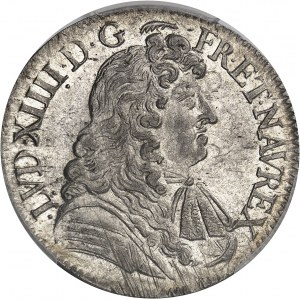 Louis XIV (1643-1715). Demi-écu à la cravate, 2e émission par François Warin 1680, A, Paris.