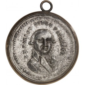 Constitution (1791-1792). Médaille, aux braves du 14 juillet et à Palloy, démolisseur de la Bastille 1789, Paris.
