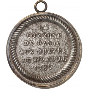 Constitution (1791-1792). Médaille, aux braves du 14 juillet et à Palloy, démolisseur de la Bastille 1789, Paris.