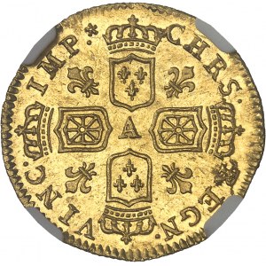 Louis XV (1715-1774). Demi-louis d’or dit “de Noailles” 1717, 2e semestre, A, Paris.