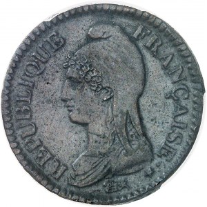 Directoire (1795-1799). Un décime Dupré, modification du 2 décimes An 4 (1795), A, Paris.