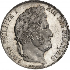 Louis-Philippe Ier (1830-1848). 5 francs, IIIe type Domard 1848, A, Paris.