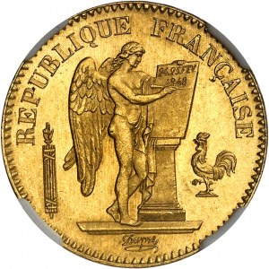 IIe République (1848-1852). 20 francs Génie 1848, A, Paris.