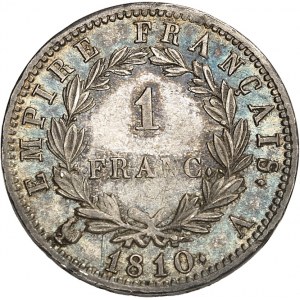 Premier Empire / Napoléon Ier (1804-1814). 1 franc Empire 1810, A, Paris.