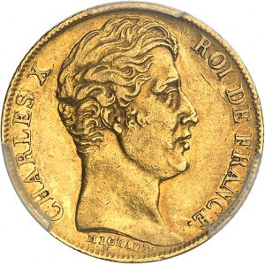 Charles X (1824-1830). 20 francs, fluted edge (no dots), Frappe spéciale (SP) 1830, A, Paris.