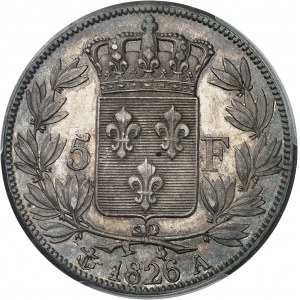 Charles X (1824-1830). 5 francs, 1er type 1826, A, Paris.