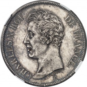 Charles X (1824-1830). 5 francs, 1er type 1826, L, Bayonne.