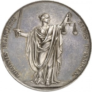 Karel X. (1824-1830). Medaile, Koloniální soudní dvůr, autor Michaut 1828, Paříž.