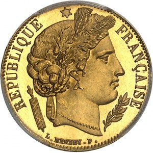 IIe République (1848-1852). 20 francs Cérès, Flan bruni (PROOF) 1851, A, Paris.