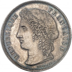 IIe République (1848-1852). Essai de 5 francs, concours de 1848, par Dieudonné, Frappe spéciale (SP) 1848, Paris.