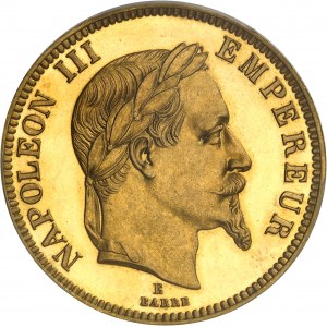 Second Empire / Napoléon III (1852-1870). Essai de 100 francs tête laurée, Frappe spéciale (SP) 1862, E, Paris.