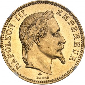Second Empire / Napoléon III (1852-1870). 100 francs tête laurée 1862, A, Paris.