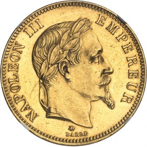Second Empire / Napoléon III (1852-1870). 100 francs tête laurée 1864, A, Paris.