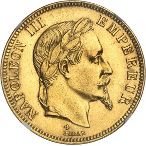 Second Empire / Napoléon III (1852-1870). 100 francs tête laurée 1868, BB, Strasbourg.