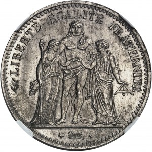 IIIe République (1870-1940). Essai de monnayage au module de 5 francs Hercule, d’après Dupré 18-- (1929), Paris.