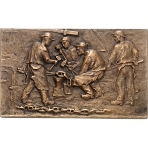 IIIe République (1870-1940). Médaille, les Forgerons par Gustave Loiseau-Bailly, SAMF n° 172 1903, Paris.