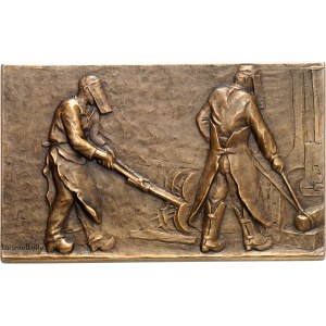 IIIe République (1870-1940). Médaille, les Forgerons par Gustave Loiseau-Bailly, SAMF n° 172 1903, Paris.