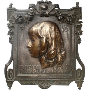 IIIe République (1870-1940). Fonte uniface, Pierre, par A. L. M. Charpentier 1898, Paris.