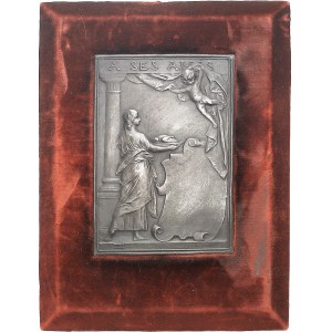 IIIe République (1870-1940). Fonte uniface (électrotype), A ses amis (invitation à dîner), par J.-B. Daniel-Dupuis ND, Paris (Godard).