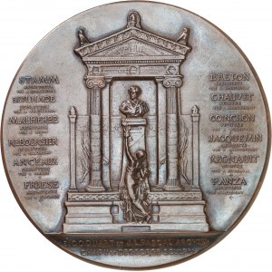 IIIe République (1870-1940). Médaille, monument à la mémoire des élèves de l’École des Beaux-Arts morts pour la défense de la Patrie, par C. Degeorge ND (c.1876), Paris.