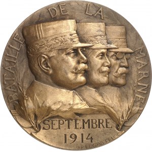 IIIe République (1870-1940). Medal, Battle of the Marne, by J.-P. Legastelois 1916, Paris.