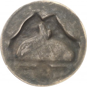 IIIe République (1870-1940). Fonte uniface, Championnat de lutte, par C.-L. Mascaux ND (c.1924), Paris.