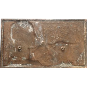 IIIe République (1870-1940). Fonte uniface, le sculpteur médiéval, by L. Muller 1933, Paris.