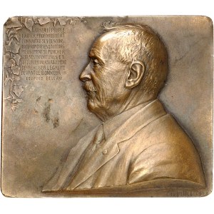 Dritte Republik (1870-1940). Plaque, Léopold Bellan et l'Association Léopold Bellan, von C. Pillet 1924 [1929], Paris.