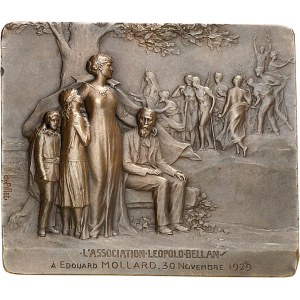 Dritte Republik (1870-1940). Plaque, Léopold Bellan et l'Association Léopold Bellan, von C. Pillet 1924 [1929], Paris.