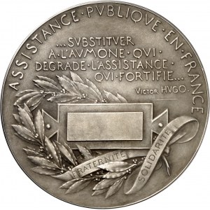 IIIe République (1870-1940). Médaille, l’Assistance publique française, par O. Roty ND (1899), Paris.