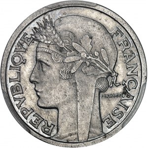French State (1940-1944). Essay of 2 francs Morlon in iron, thick blank, Frappe spéciale (SP) 1941, Paris.