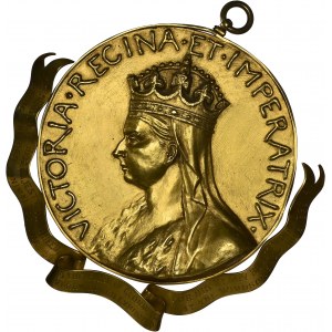 Victoria (1837-1901). Médaille d’Or, Récompense au Comte de Clonmell pour son taureau Paddy Blake 1889, Londres (R. & S. Garrard).